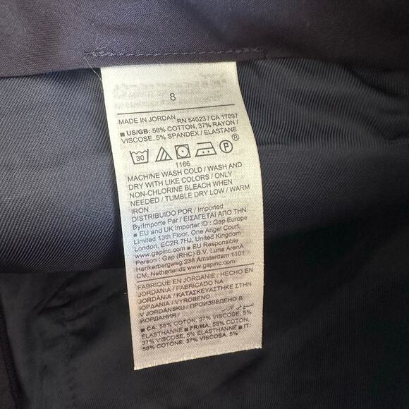 Banana Republic Mid Rise Straight Sloan Pant Navy Blue 8 754557 - Picture 7 of 11